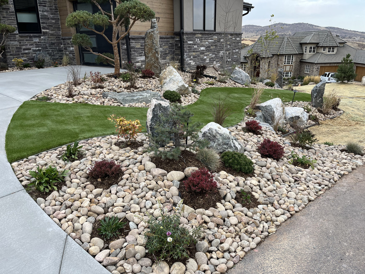 small artificial turf yard